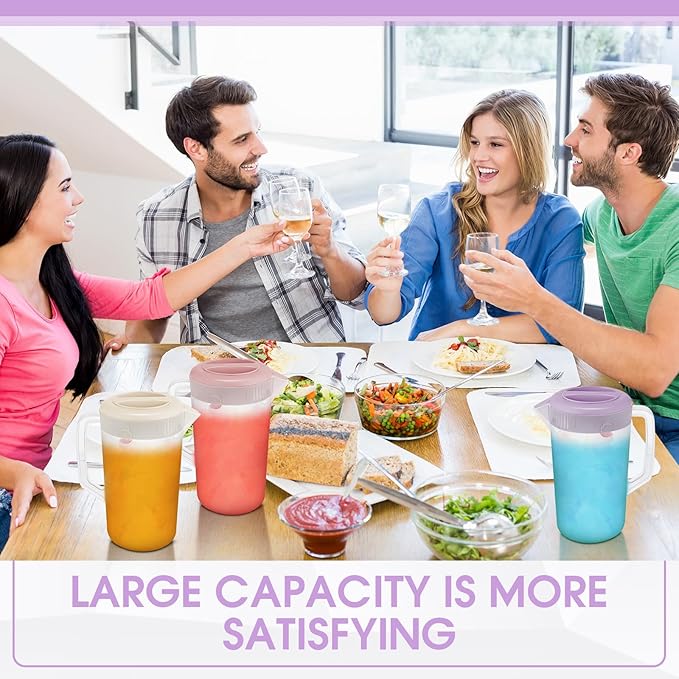 Uiifan 4 Pcs Plastic Water Pitcher - Image 3