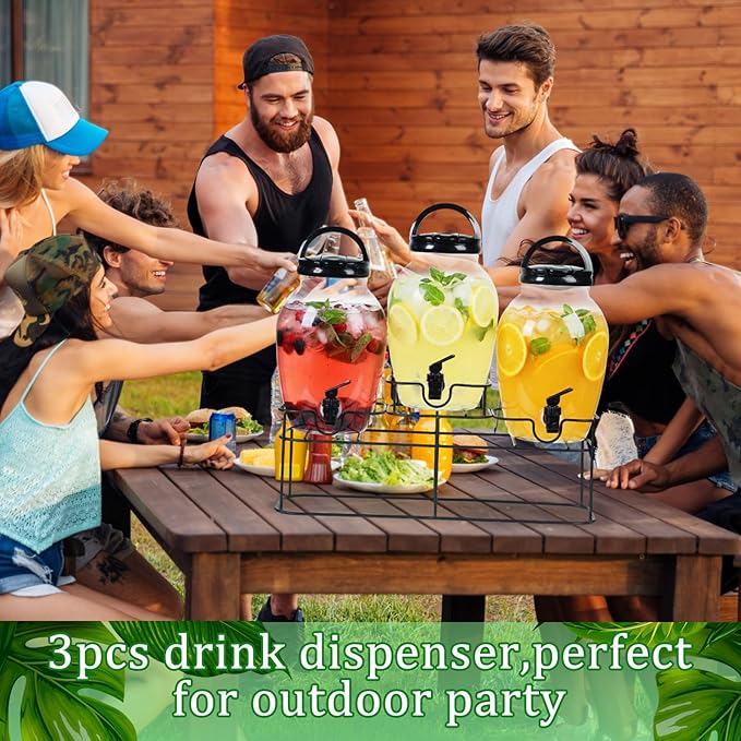 Tanlade 3 Pcs Plastic Drink Dispenser - Image 8