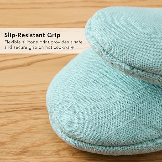KITCHENAID Gourmet Series Gridlines Mini Oven Mitts 2-Pack Set, Heat Resistant - Image 7