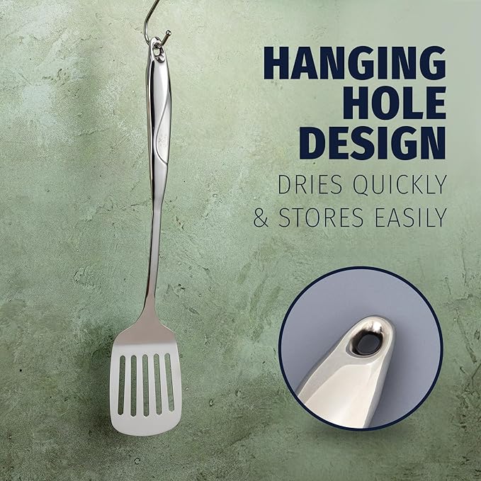 Zulay Kitchen Stainless Steel Slotted Turner - Image 3