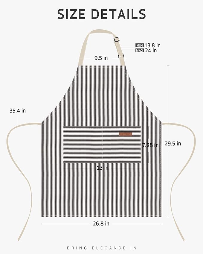 Syntus Chef Apron for Men Women Kitchen Cooking Apron - Image 2