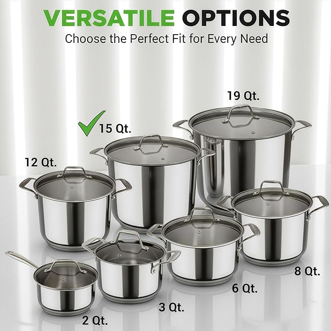 NutriChef 15-Quart Stainless Steel Stock Pot - Image 9