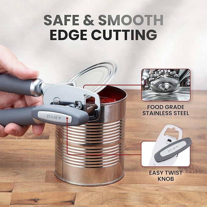 Zulay Kitchen Heavy Duty Stainless Steel Can Opener Manual - Image 4