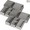 12 Pack Drawer Organizers for Clothing, Foldable Clothes Storage Box Closet by Criusia