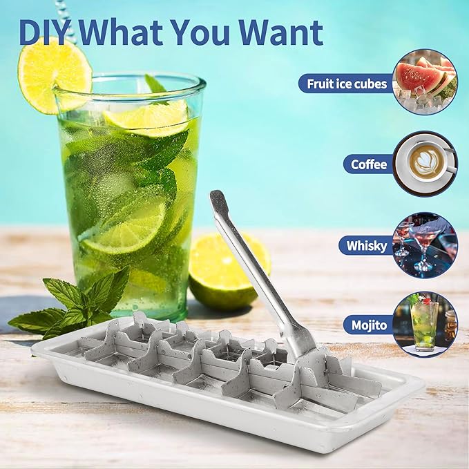 Stainless Steel Ice Cube Trays for Freezer, 18-Slot Vintage Inspired Design - Image 6