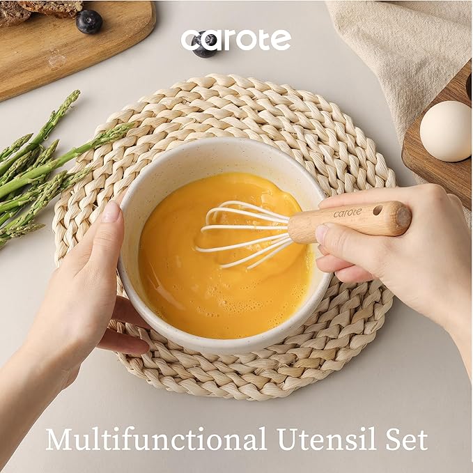 CAROTE Silicone Cooking Utensils Set, Kitchen Utensils Set 10 Pcs - Image 5