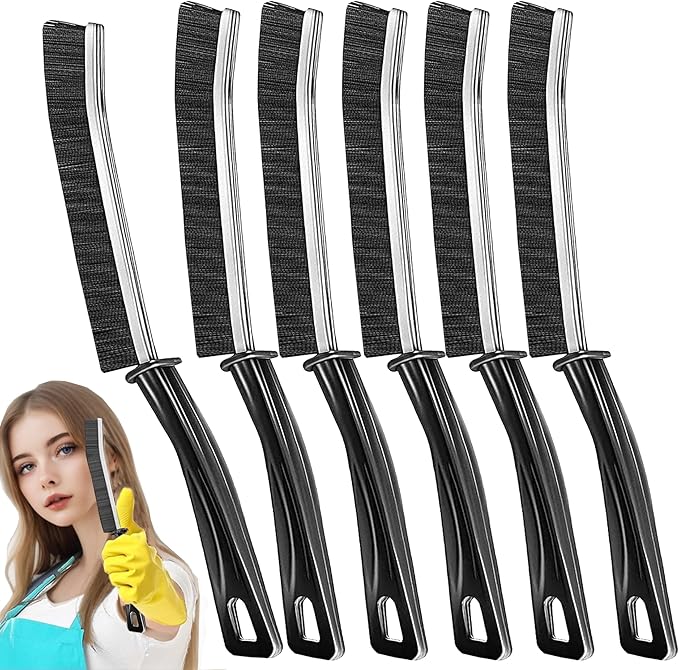 6Pcs Hard-bristled Crevice Cleaning Brush, Bathroom Cleaner Tools by BSFRNF