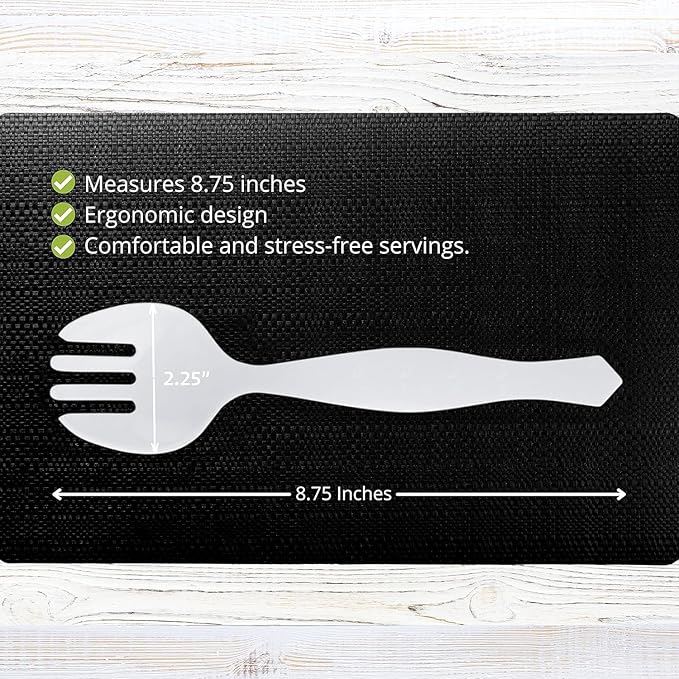 PARTY BARGAINS Disposable White Plastic Serving Forks 8.75 Inch – Heavy Duty - Image 3