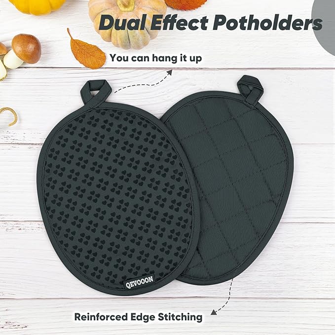 Oven Mitts and Pot Holders 4 Sets, Heat Resistant 500 ℉ Oven Mitt and Pot Holder - Image 4