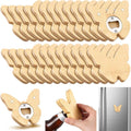 Vesici 24 Pcs Magnetic Bottle Opener 2.5in DIY Bamboo Butterfly Shape Beer by Vesici