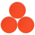 Pyrex 7201-PC 4 Cup Pumpkin Orange Food Storage Replacement Lids – Made in USA by Pyrex