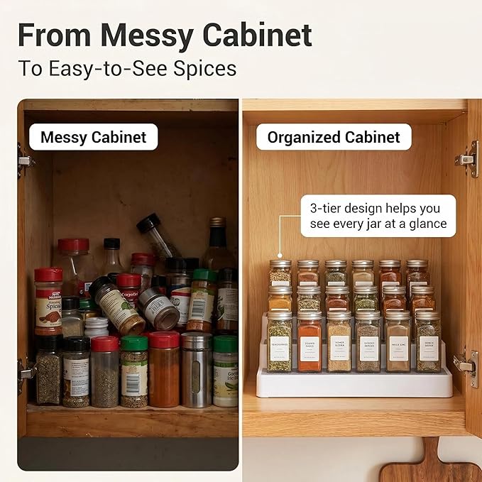 YAN & HIN 3 Tier Spice Rack Organizer - Image 2