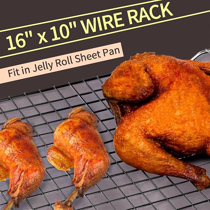 Briout Cooling Rack for Baking, Thick Wire Cookie Rack for Cooking, Oven Safe - Image 3