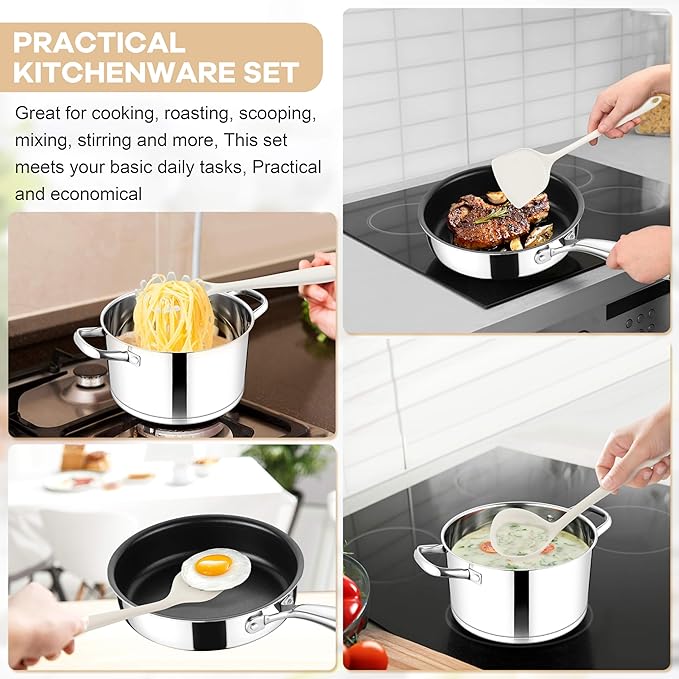 TeamFar 8 PCS Silicone Cooking Utensils - Image 4