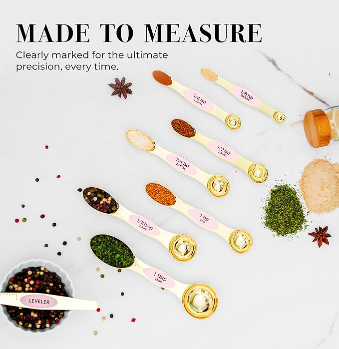 Pink Magnetic Measuring Spoons Set - Image 4