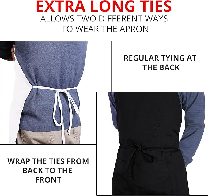 Utopia Kitchen 2 Pack Bib Apron, Adjustable - Image 6