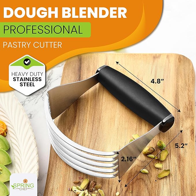 Spring Chef Dough Blender For Baking, Heavy Duty Dough Cutter Tool, Stainless - Image 2
