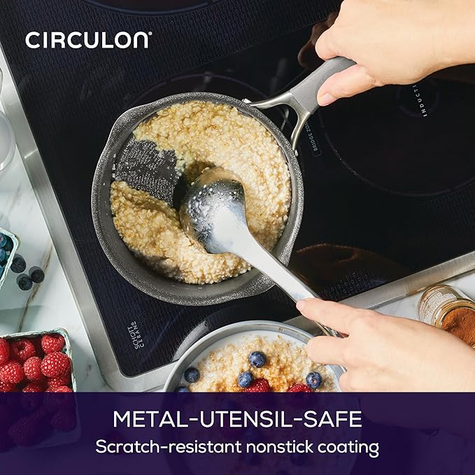 Circulon A1 Series w/ScratchDefense Nonstick Induction Straining 2qt SaucePan - Image 4