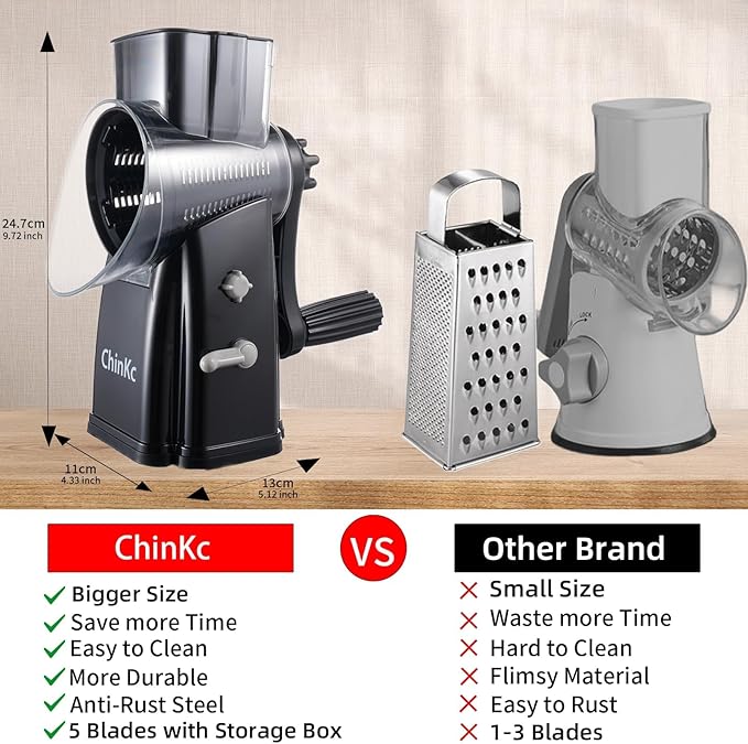 Upgrade Rotary Cheese Grater Shredder - Image 2