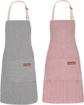 2Pack Adjustable Kitchen Apron for Women Men by ZAIORD
