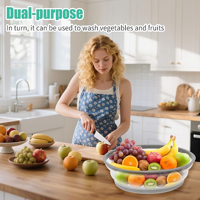 3 Pack Collapsible Microwave Food Covers, Splatter Guard, Vented Microwave Lid - Image 6