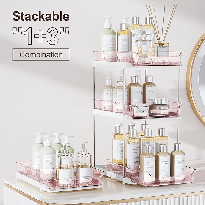 Delamu 2-Tier Multi-Purpose Bathroom Under Sink Organizers and Storage - Image 3