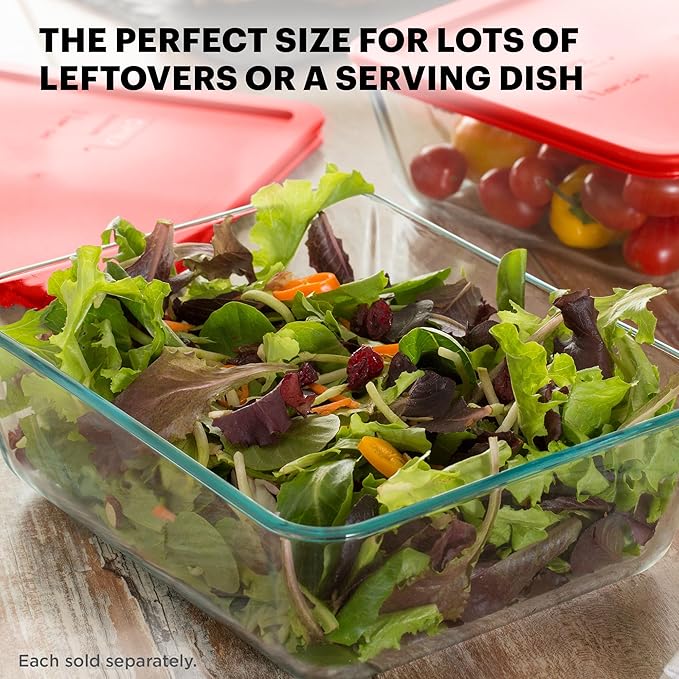 Pyrex Simply Store Glass Food Storage Container, Snug Fit Non-Toxic Plastic - Image 4