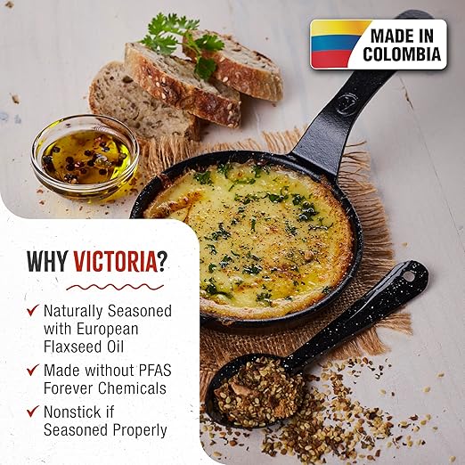 Victoria 4-Inch Cast Iron Skillet, Pre-Seasoned Cast Iron Frying Pan - Image 2