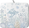Giwawa Ocean Turtle Dish Drying Mat, Coastal Sea Tortoise Decorative Dish by Giwawa