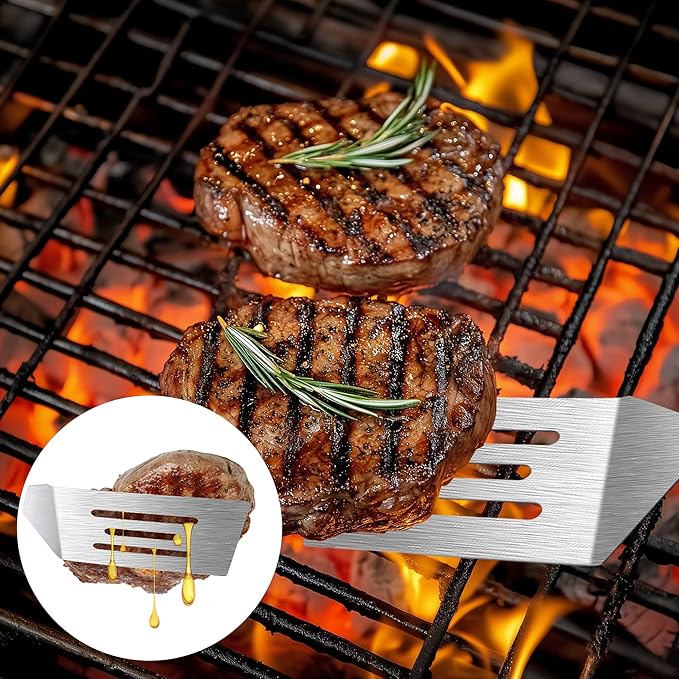Stainless Steel Spatula Set, 2 Pieces Metal Spatula - Image 5