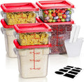 2QT4QT NSF Food Storage Containers: 6PCS Commercial Clear Food Storage by SVKLHY