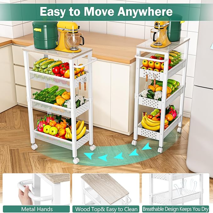 Vivihomety Utility Slim Storage Cart - Image 7