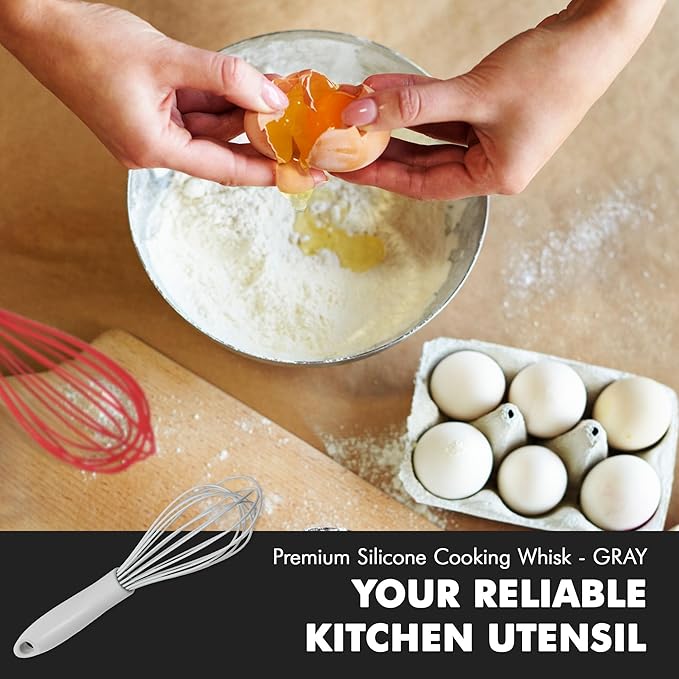 Chef Craft Premium Silicone Wire Cooking Whisk, 10.5 inch - Image 5