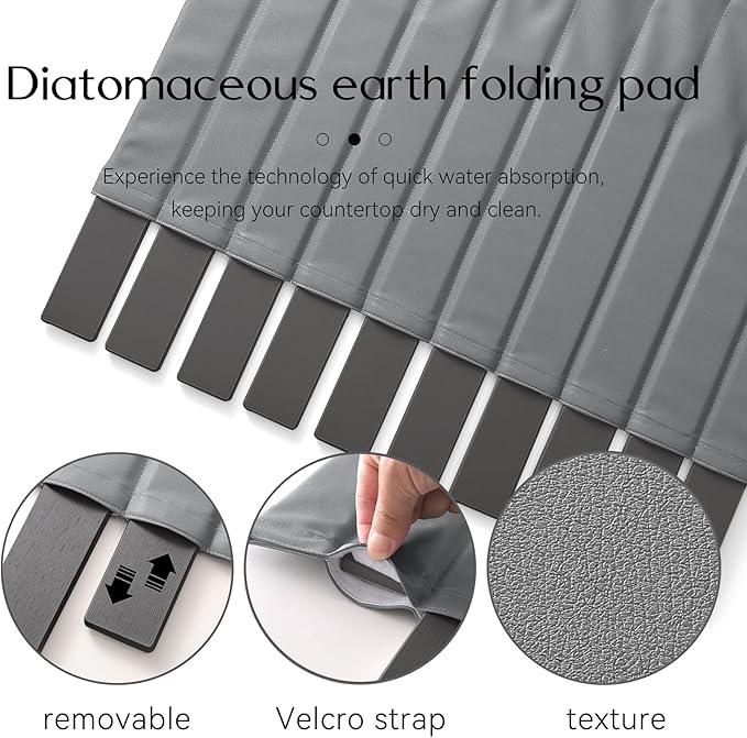 Large Stone Dish Drying Mat for Kitchen Counter 24x16 Inch - Image 4