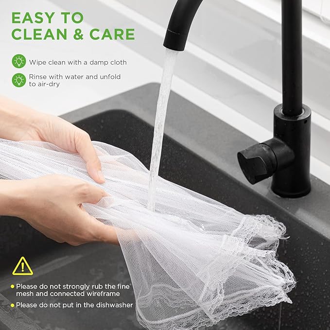 HBlife 7 Pack Pop-Up Mesh Food Cover Tent - Image 8