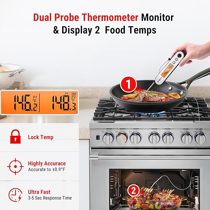TempPro TP610 Rechargeable Instant Read Thermometer - Image 3