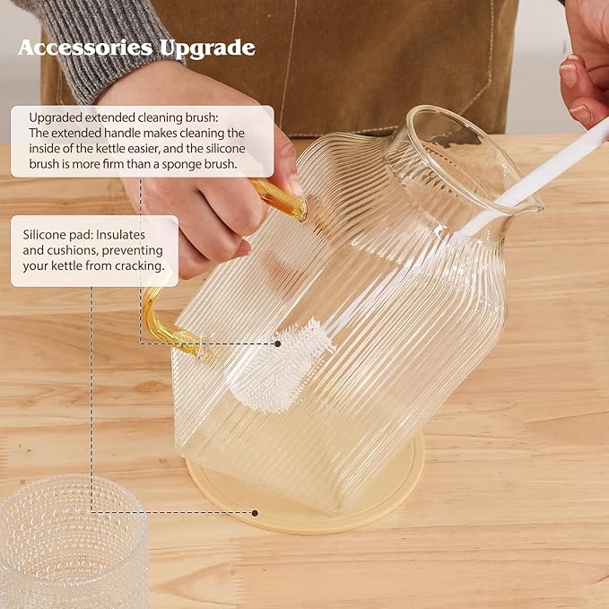 2 Pack 68oz/2 Liter Square Glass Pitcher - Image 5