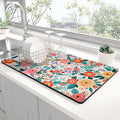 Rnivvi Dish Drying Mat for Kitchen Counter, XL 15 x 24" Cute Flower Super by Rnivvi