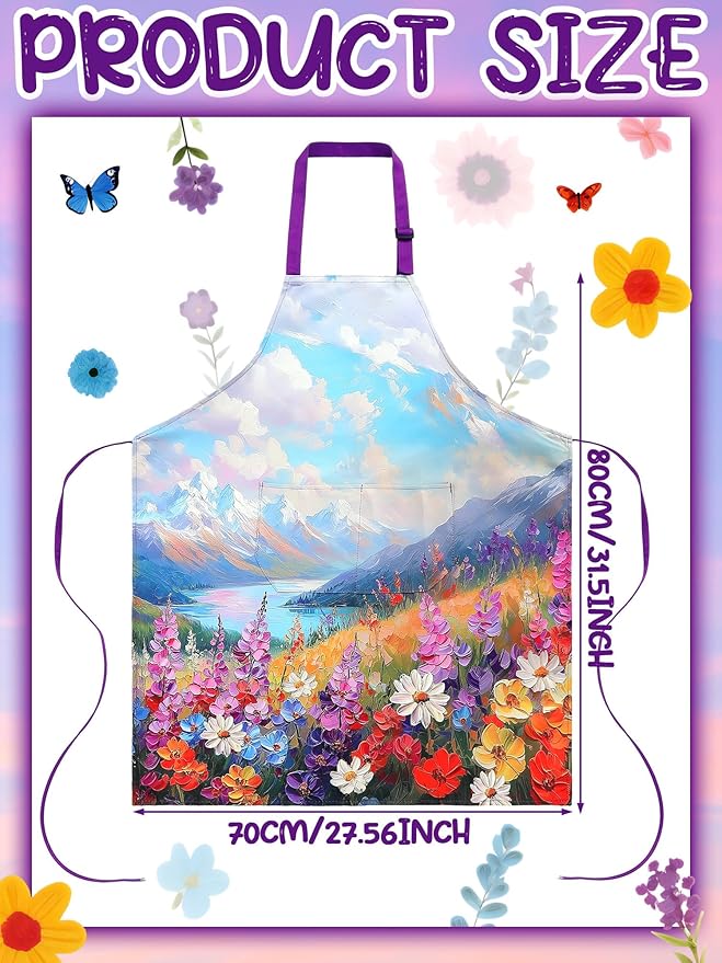 Bencailor 6 Pcs Spring Kitchen Aprons - Image 3