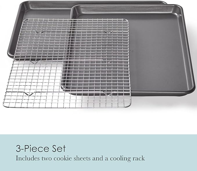 Chicago Metallic Professional Non-Stick Cookie and Jelly-Roll Pan Set - Image 5