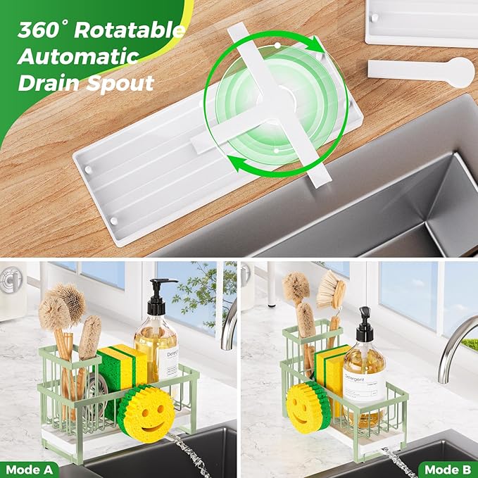 Sponge Holder for Kitchen Sink, Sink Caddy - Image 4