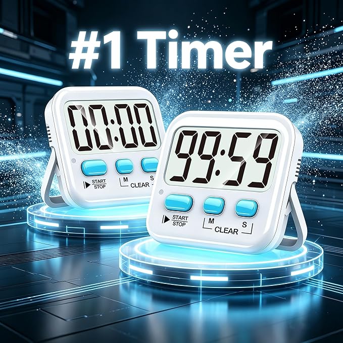 Antonki 2 Pack Digital Timer for Kids, Magnetic Countdown Kitchen Timers for - Image 2
