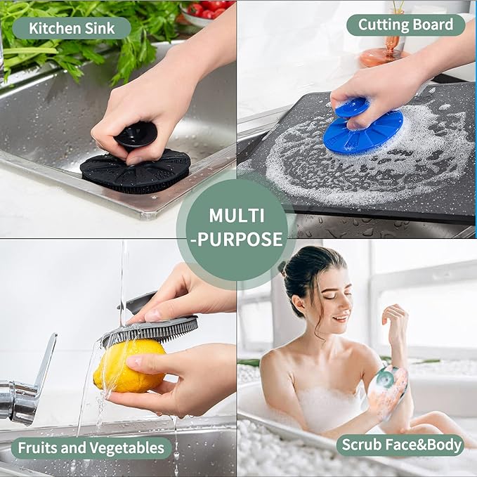 Silicone Sponge, BEAUTAIL Non-Scratch Scrub Sponges, - Image 5