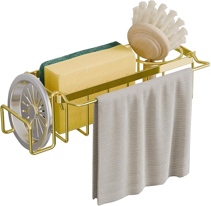 TAILI Sponge Holder with Strong Suction Cup, 4-in-1 Rustproof Sink Organizer - Image 9