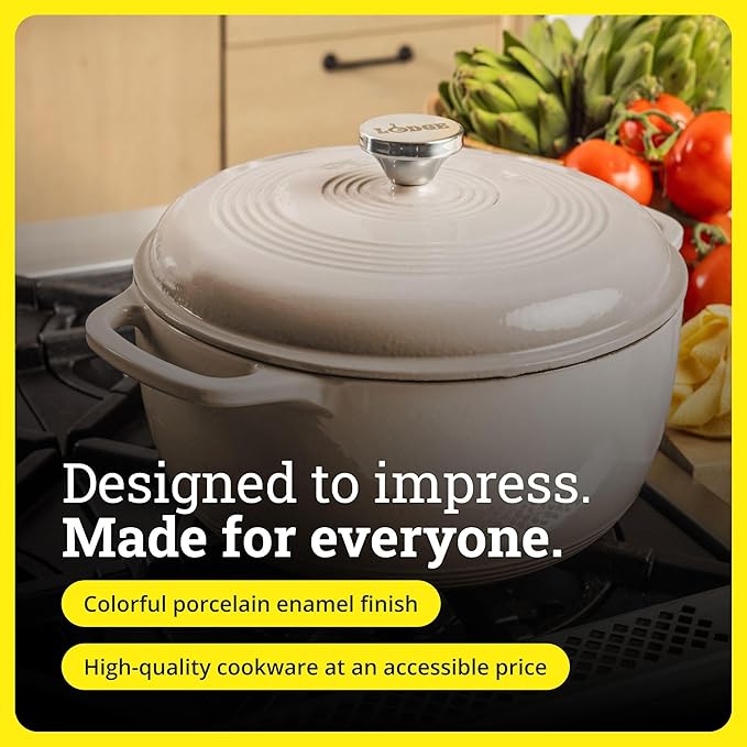 Lodge Essential Enamel Cast Iron Dutch Oven - Image 6