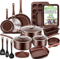 NutriChef 20 Piece Professional Home Kitchen Cookware and Bakeware, Pots and by NutriChef%E2%84%A2Kitchen