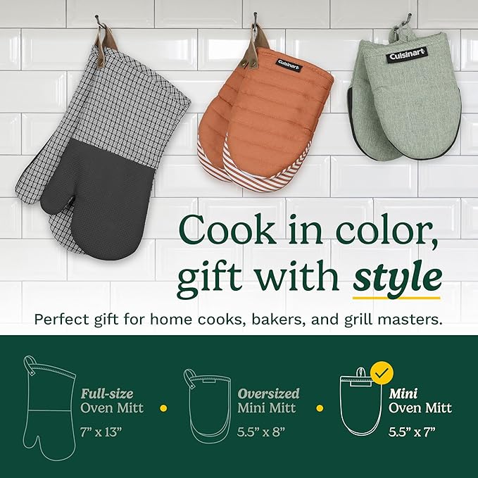 Cuisinart Mini Oven Mitts – 5.5” x 7” Heat-Resistant Kitchen Mitts - Image 6