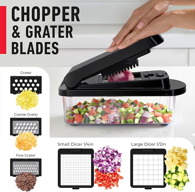Mueller Pro-Series 10-in-1, 8 Blade Vegetable Chopper, Mandoline Slicer - Image 5