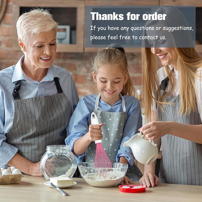 OYV Pink Silicone Whisk, Sealed Waterproof Design Set of 3, Professional - Image 7