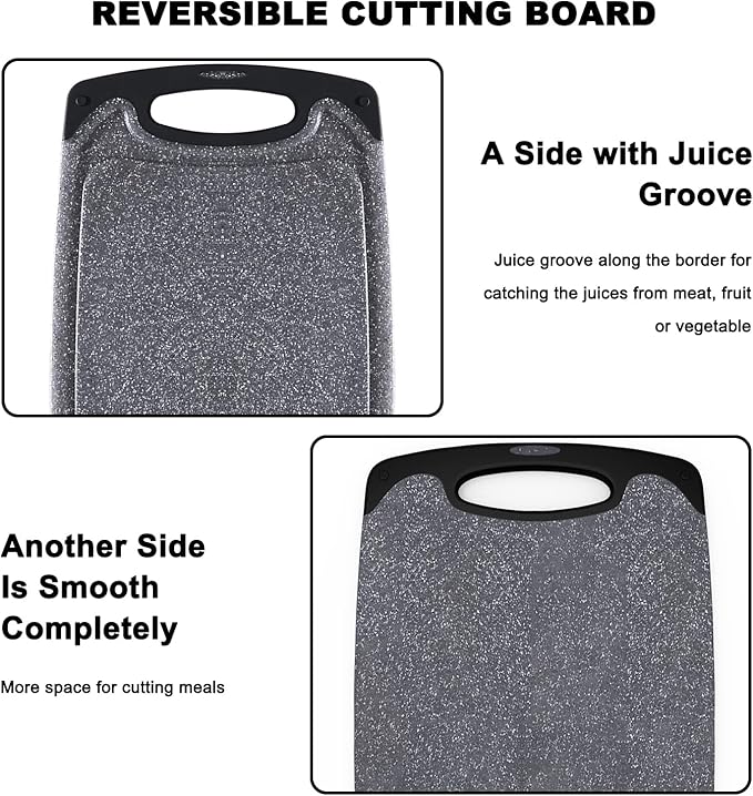 Plastic Cutting Board, 3 Pieces Dishwasher Safe Cutting Boards - Image 7